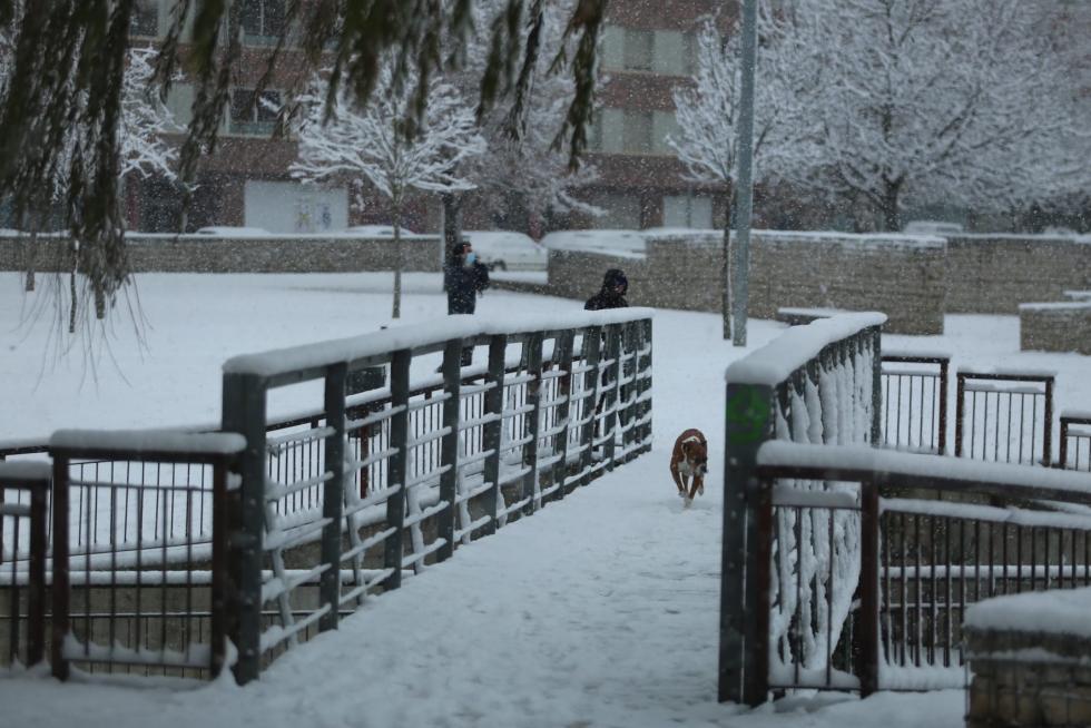 La tormenta Filomena llega a la provincia de Huesca