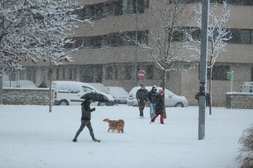 La tormenta Filomena llega a la provincia de Huesca
