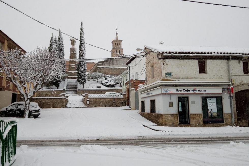 La tormenta Filomena llega a la provincia de Huesca