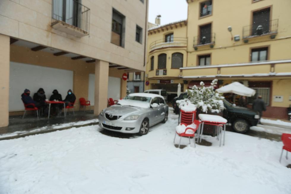 La tormenta Filomena llega a la provincia de Huesca