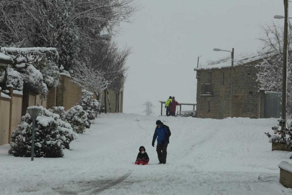 La tormenta Filomena llega a la provincia de Huesca