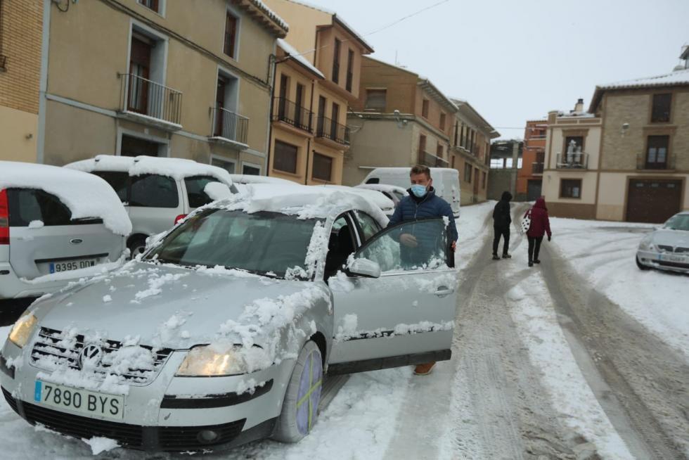 La tormenta Filomena llega a la provincia de Huesca