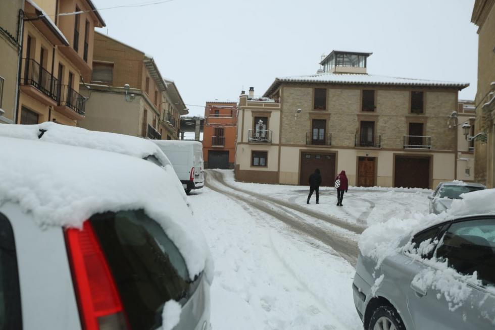 La tormenta Filomena llega a la provincia de Huesca