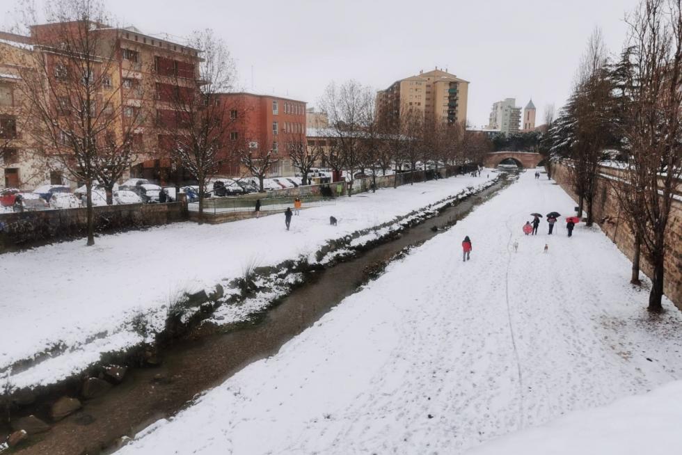 La tormenta Filomena llega a la provincia de Huesca
