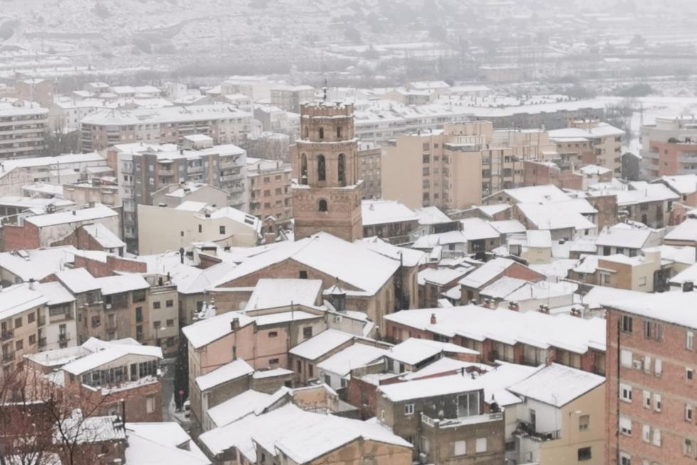 La tormenta Filomena llega a la provincia de Huesca