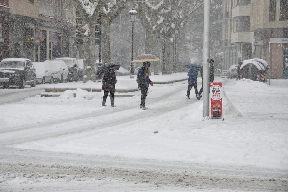 La tormenta Filomena llega a la provincia de Huesca