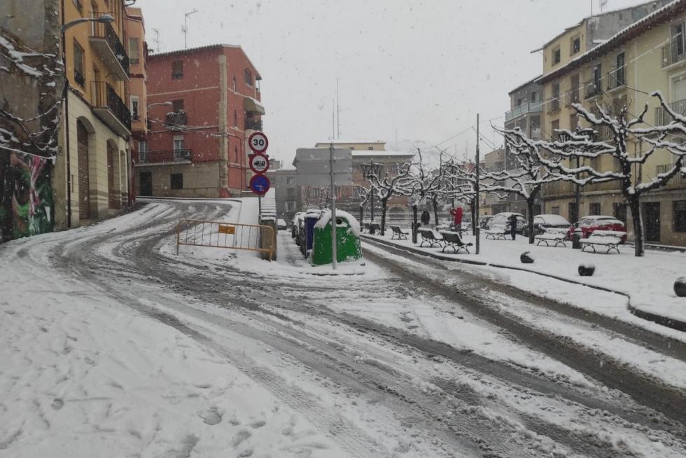 La tormenta Filomena llega a la provincia de Huesca