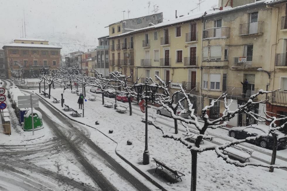 La tormenta Filomena llega a la provincia de Huesca