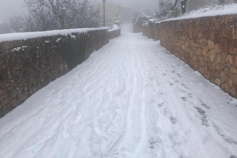 La tormenta Filomena llega a la provincia de Huesca