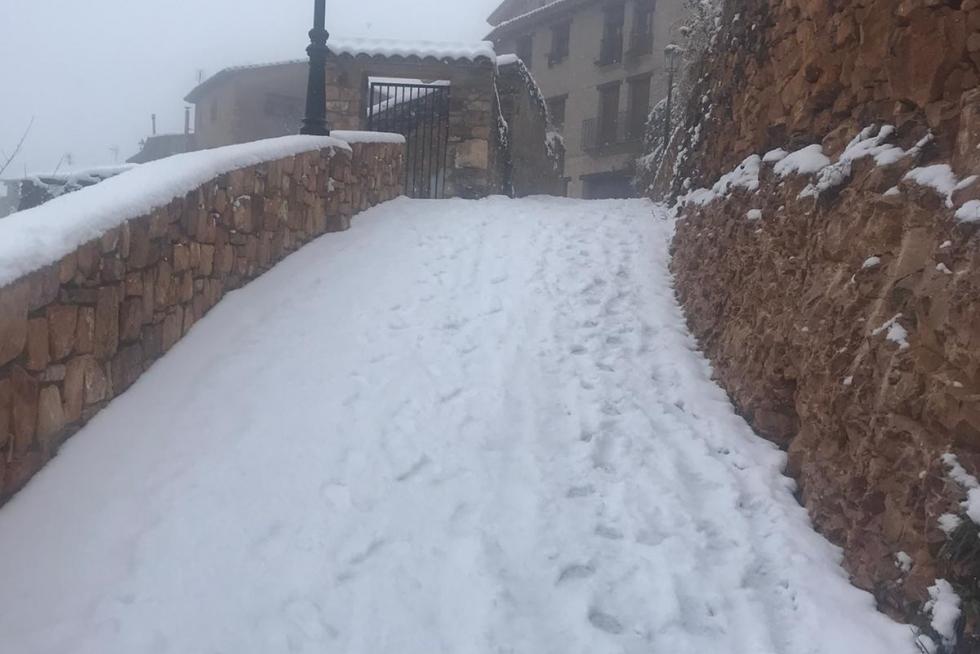 La tormenta Filomena llega a la provincia de Huesca
