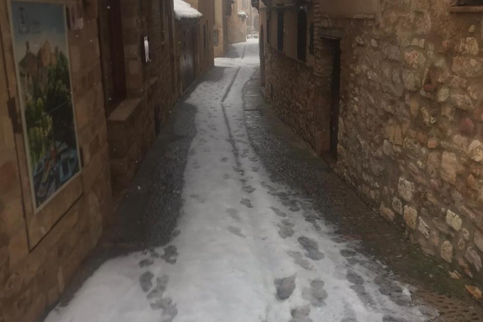 La tormenta Filomena llega a la provincia de Huesca