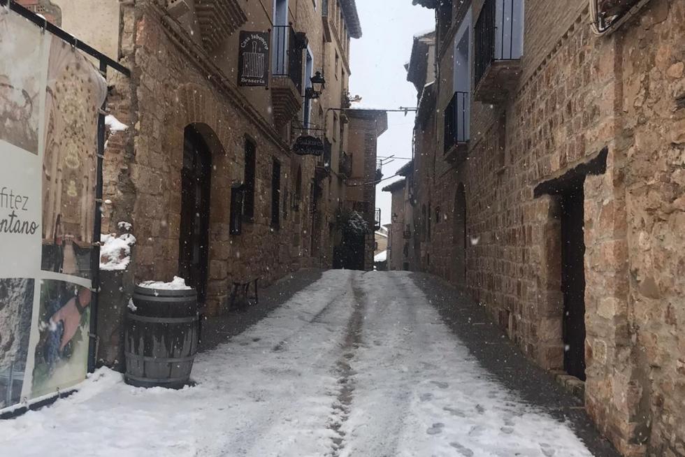La tormenta Filomena llega a la provincia de Huesca
