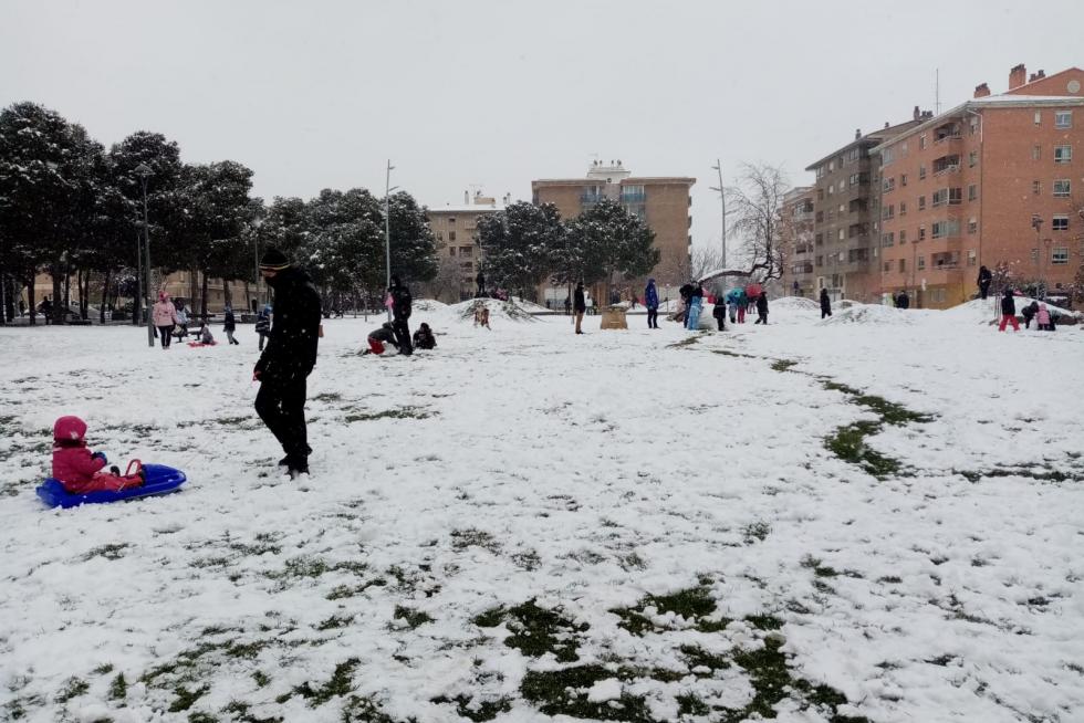 La tormenta Filomena llega a la provincia de Huesca