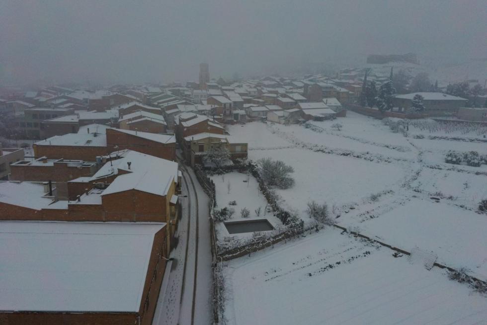 La tormenta Filomena llega a la provincia de Huesca