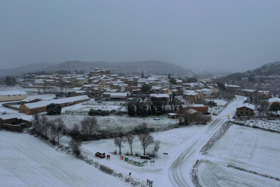 La tormenta Filomena llega a la provincia de Huesca