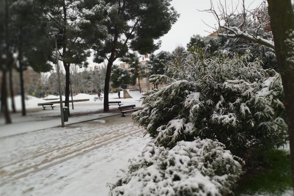 Segunda jornada con nieve por la presencia de Filomena en la provincia de Huesca