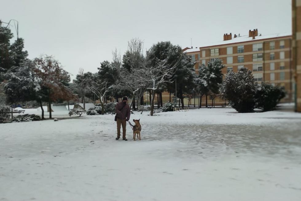 Segunda jornada con nieve por la presencia de Filomena en la provincia de Huesca