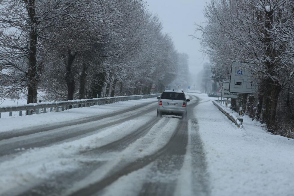 Segunda jornada con nieve por la presencia de Filomena en la provincia de Huesca