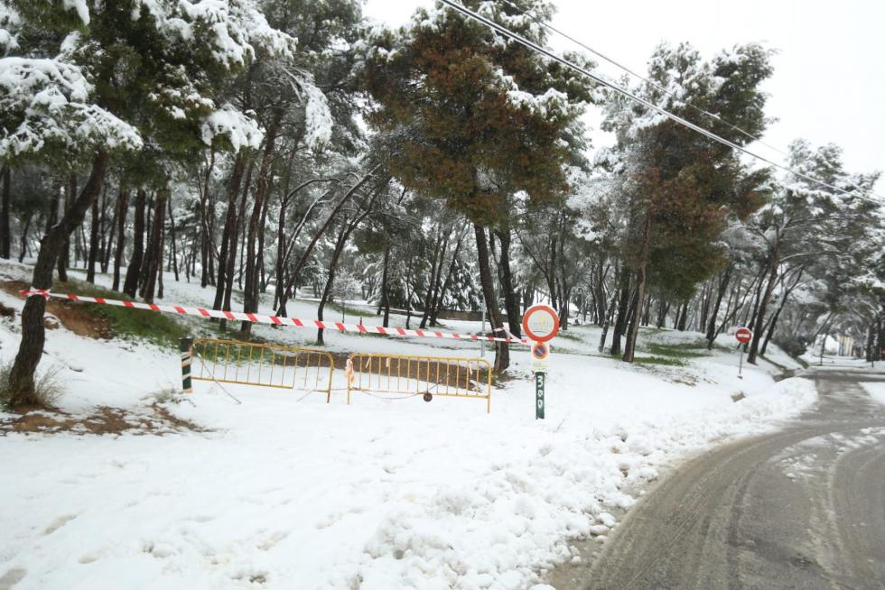 Segunda jornada con nieve por la presencia de Filomena en la provincia de Huesca