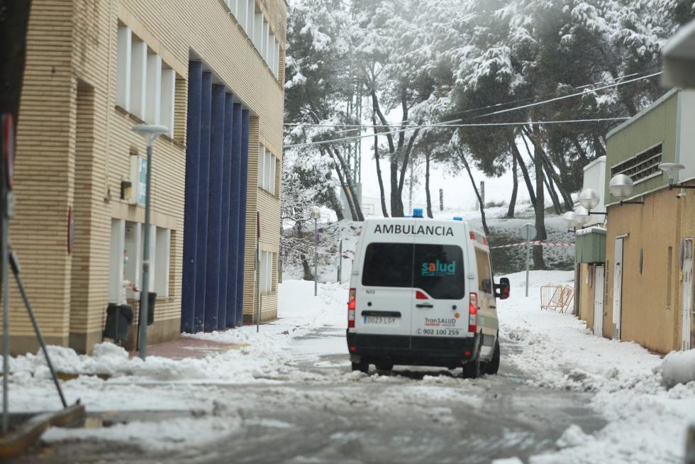 Segunda jornada con nieve por la presencia de Filomena en la provincia de Huesca