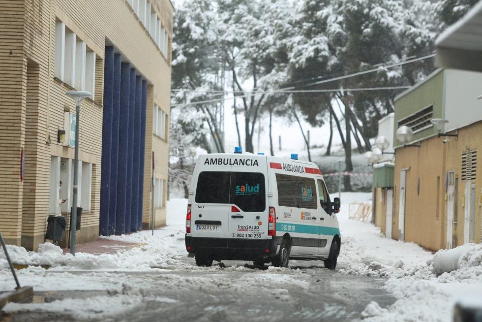 Segunda jornada con nieve por la presencia de Filomena en la provincia de Huesca