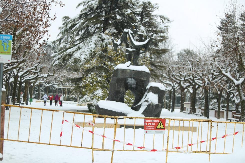 Segunda jornada con nieve por la presencia de Filomena en la provincia de Huesca