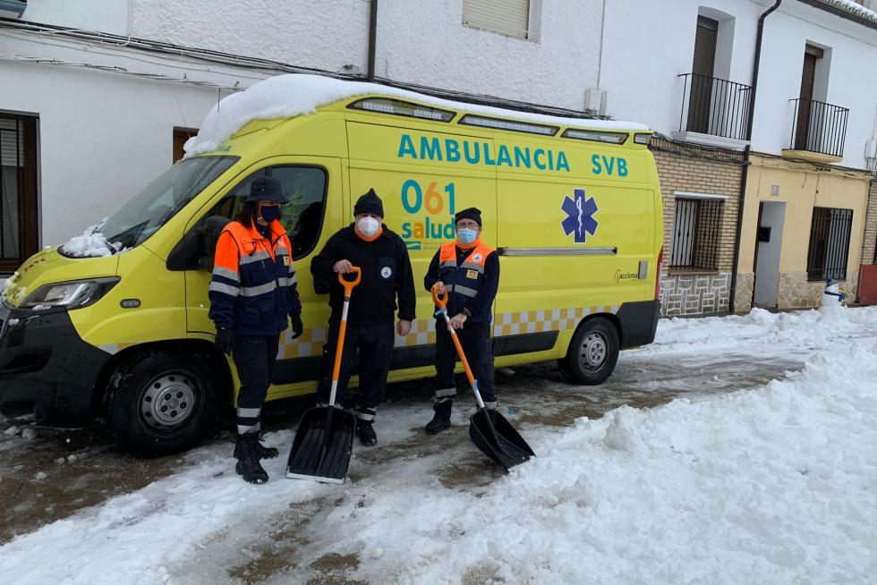 Segunda jornada con nieve por la presencia de Filomena en la provincia de Huesca