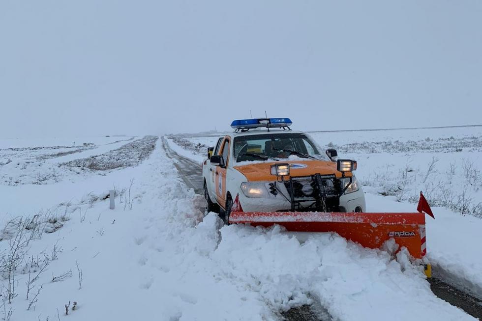 Segunda jornada con nieve por la presencia de Filomena en la provincia de Huesca