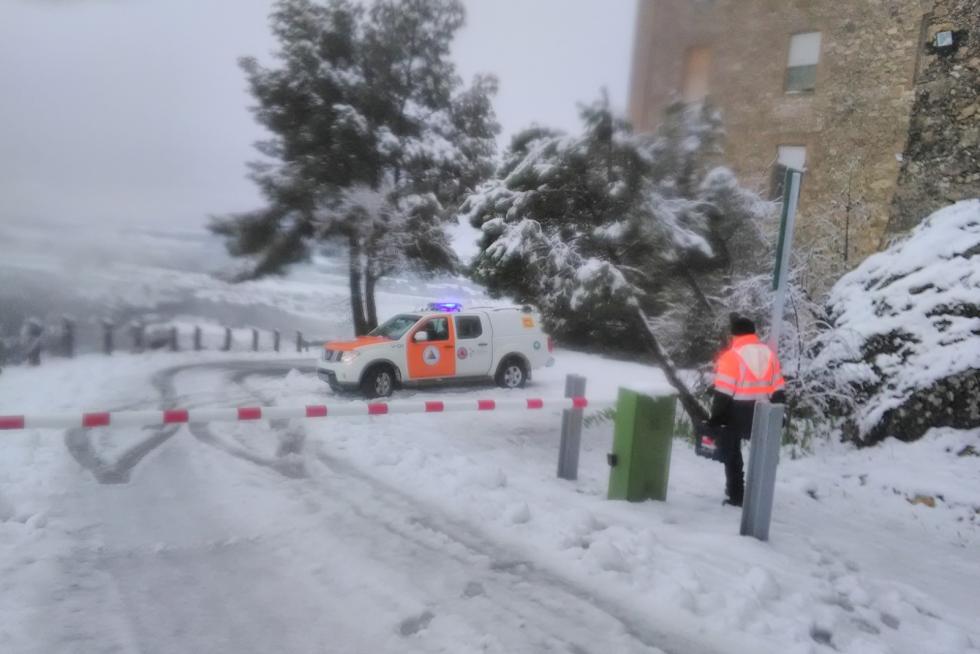 Segunda jornada con nieve por la presencia de Filomena en la provincia de Huesca
