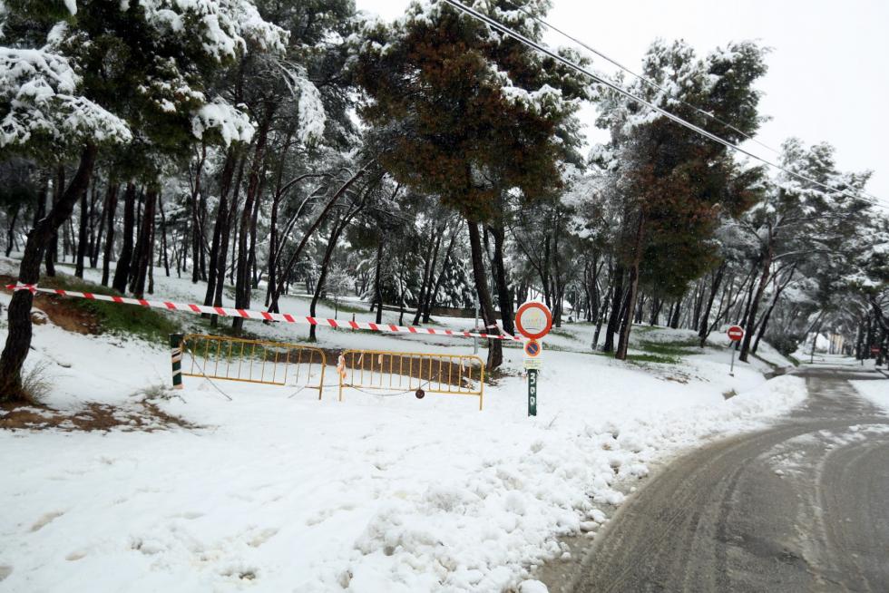 Segunda jornada con nieve por la presencia de Filomena en la provincia de Huesca