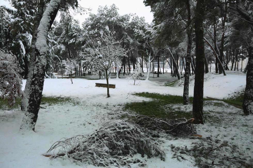 Segunda jornada con nieve por la presencia de Filomena en la provincia de Huesca