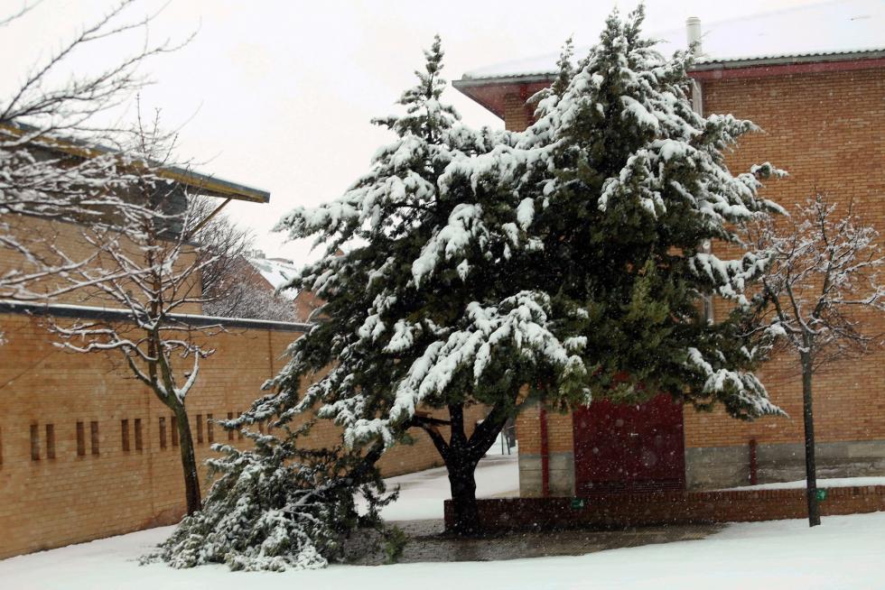 Segunda jornada con nieve por la presencia de Filomena en la provincia de Huesca
