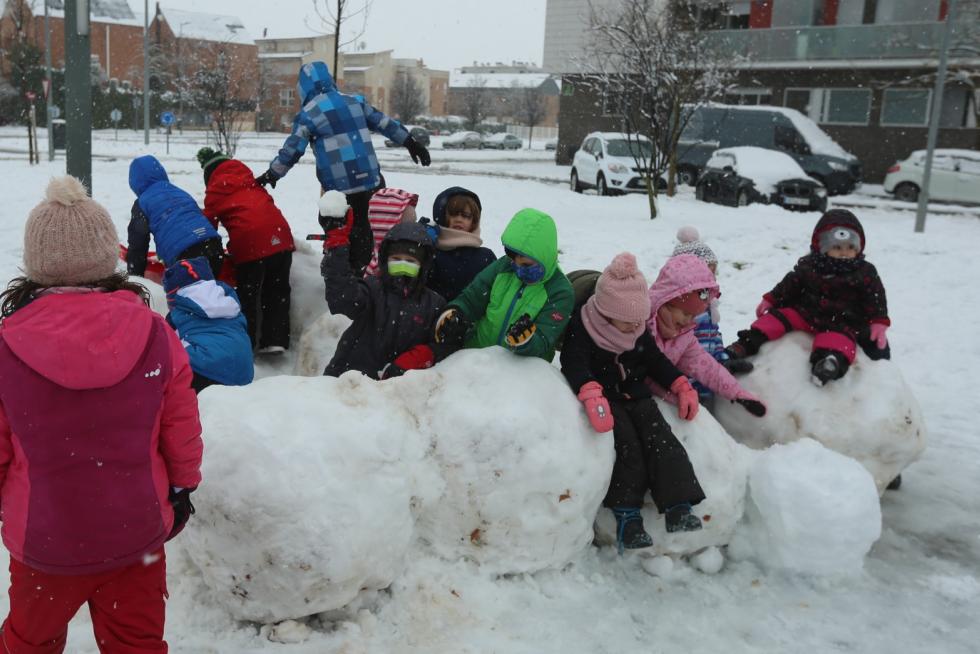 Segunda jornada con nieve por la presencia de Filomena en la provincia de Huesca