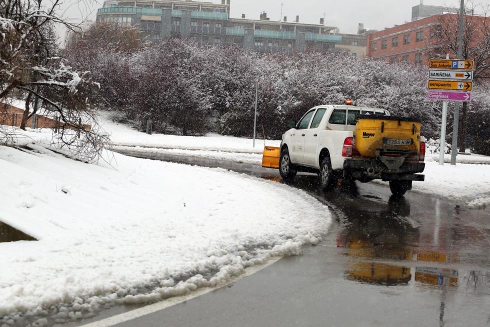 Segunda jornada con nieve por la presencia de Filomena en la provincia de Huesca