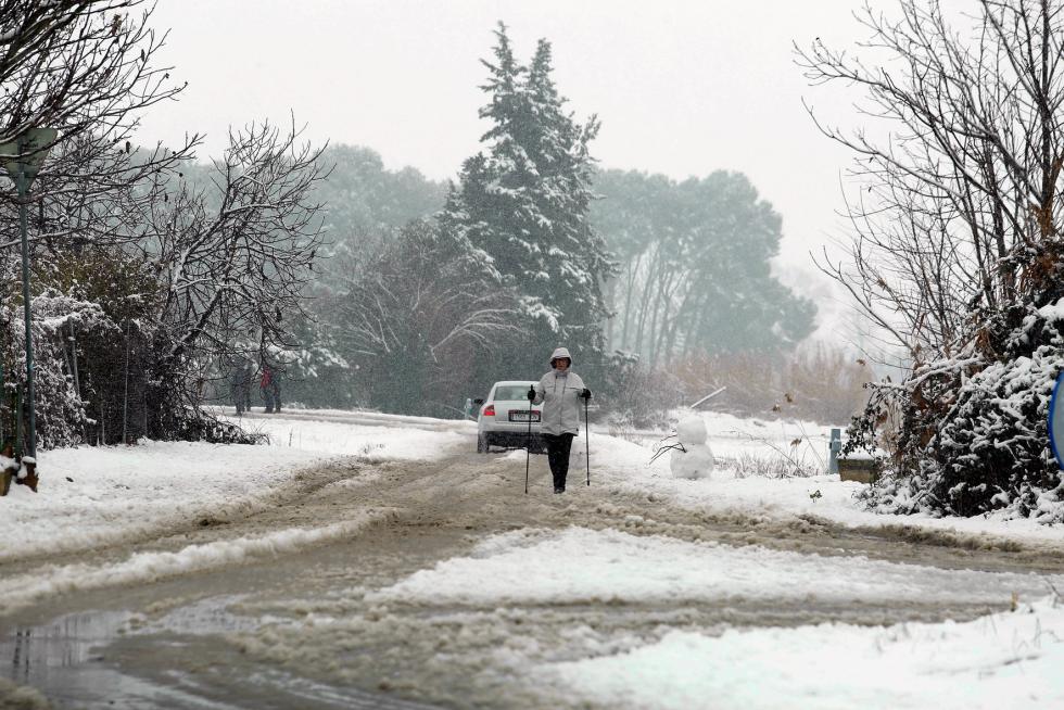 Segunda jornada con nieve por la presencia de Filomena en la provincia de Huesca