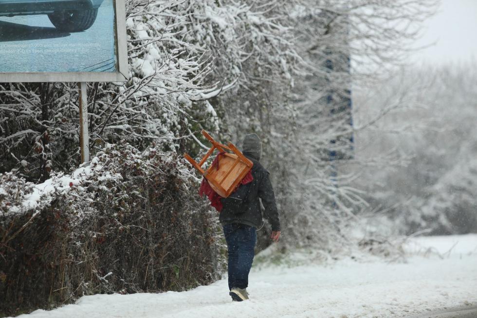 Segunda jornada con nieve por la presencia de Filomena en la provincia de Huesca