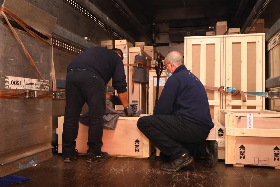 Llega a Barbastro el último lote de arte sacro
