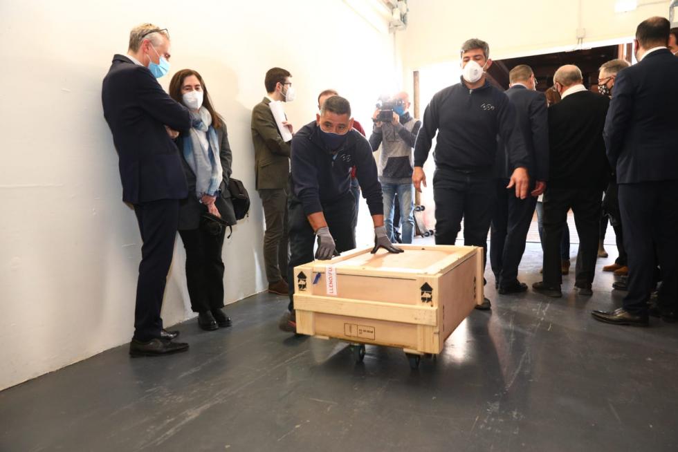 Llega a Barbastro el último lote de arte sacro