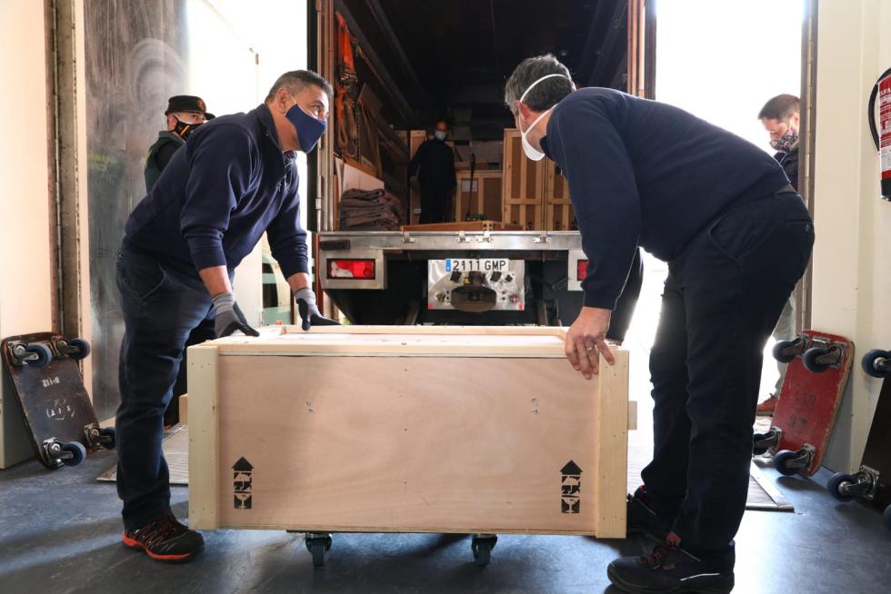 Llega a Barbastro el último lote de arte sacro