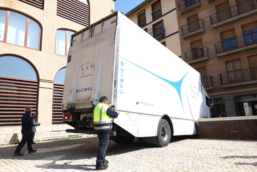 Llega a Barbastro el último lote de arte sacro
