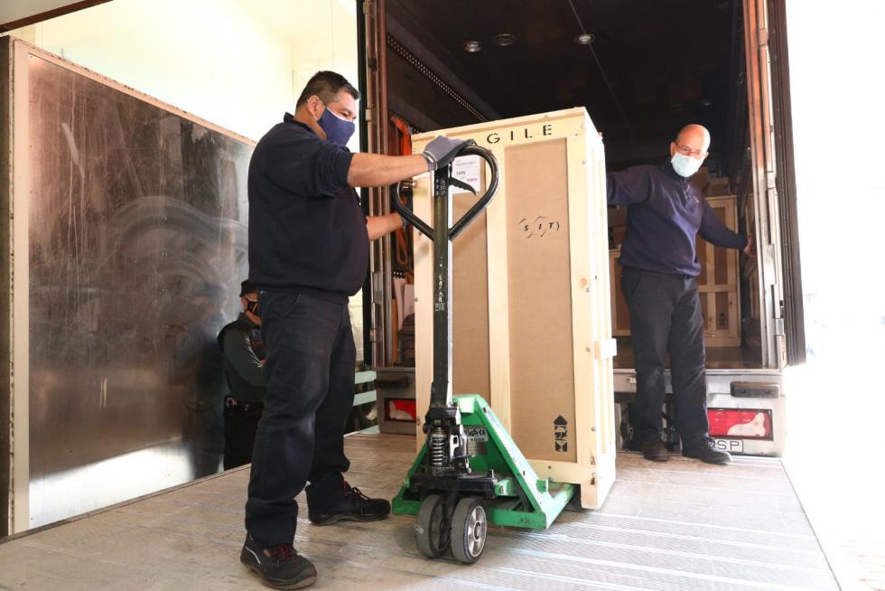 Llega a Barbastro el último lote de arte sacro