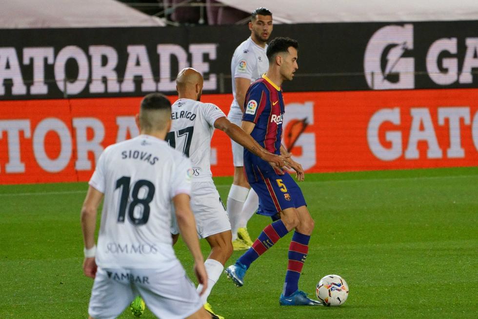 Partido de liga en el Nou Camp