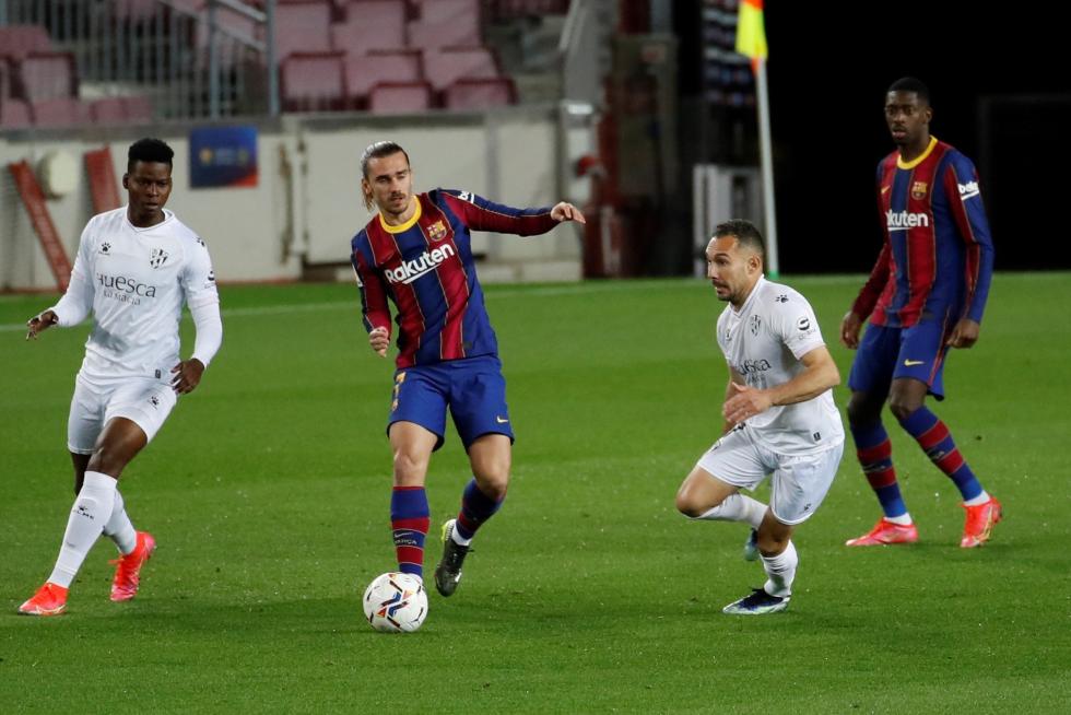 Partido Barcelona-Huesca disputado en el Nou Camp.