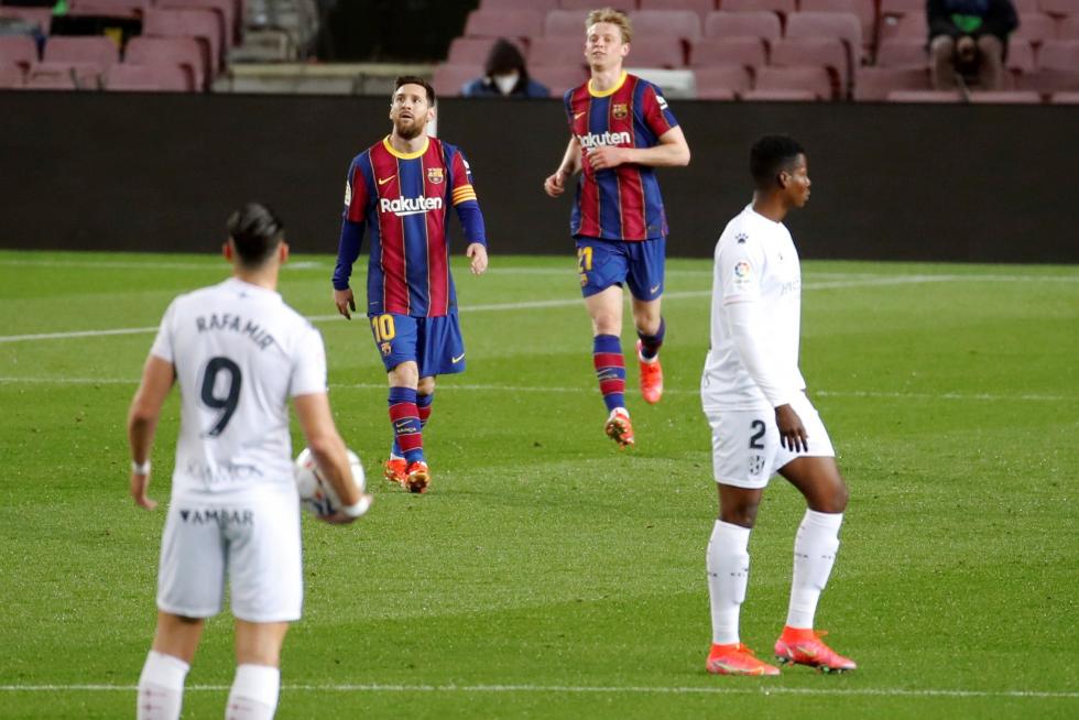 Partido Barcelona-Huesca disputado en el Nou Camp.