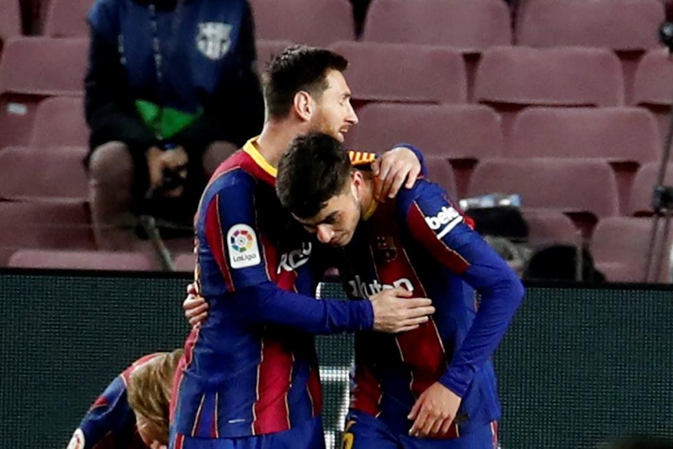 Partido Barcelona-Huesca disputado en el Nou Camp.
