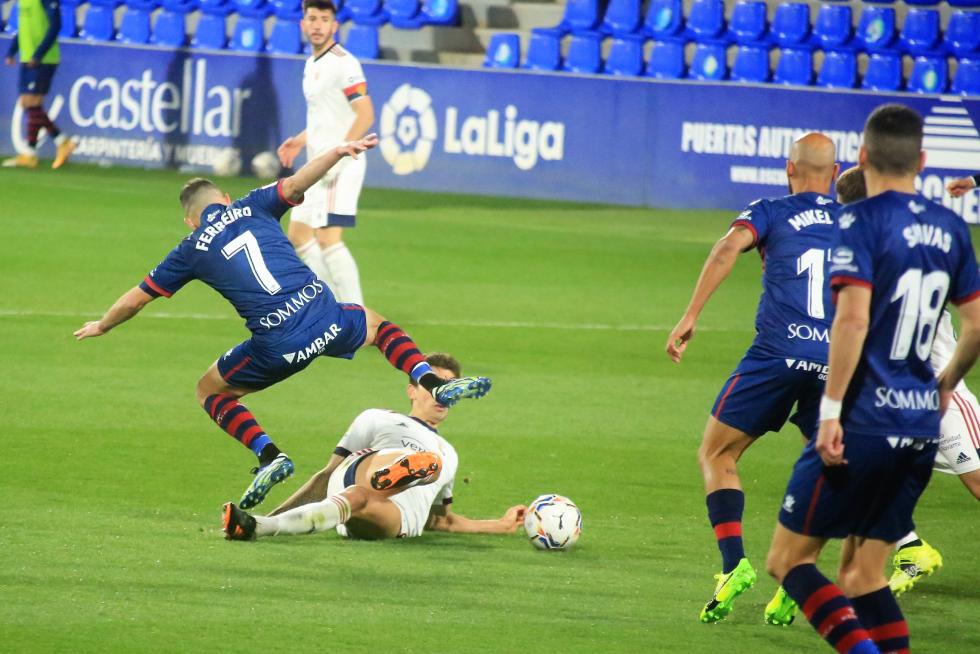 El partido Huesca-Osasuna, foto a foto.