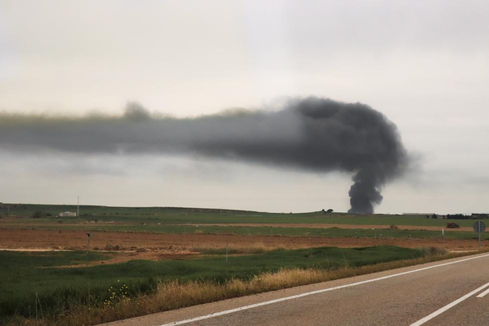 Incendio de una nave avícola en Grañén.