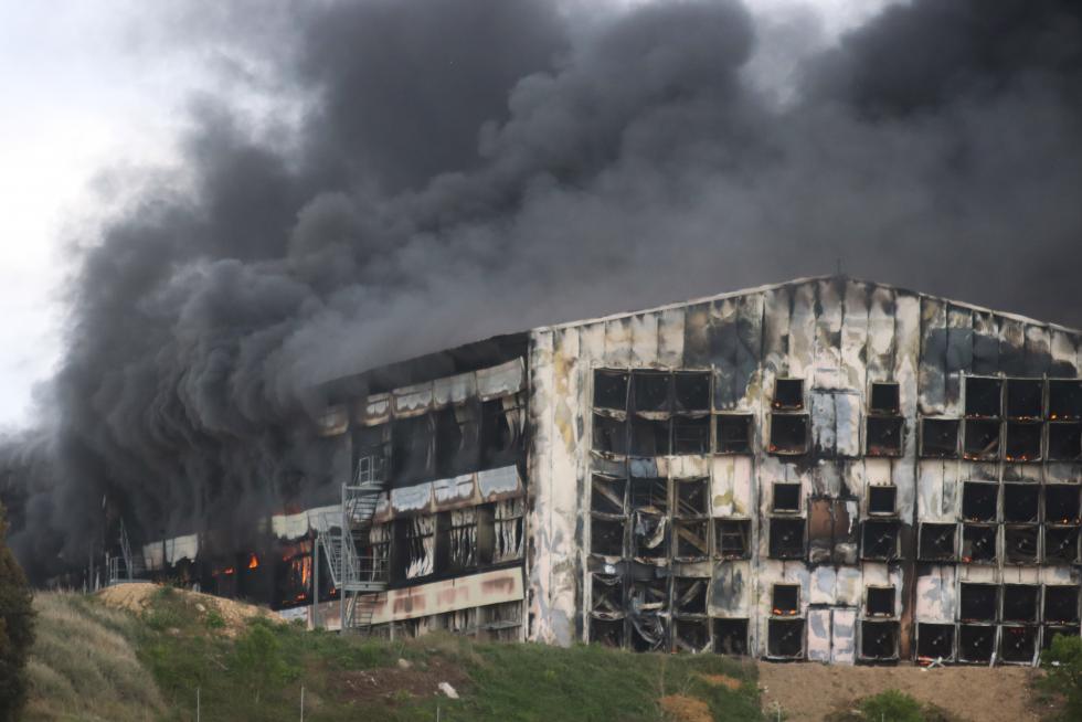 Incendio de una nave avícola en Grañén.