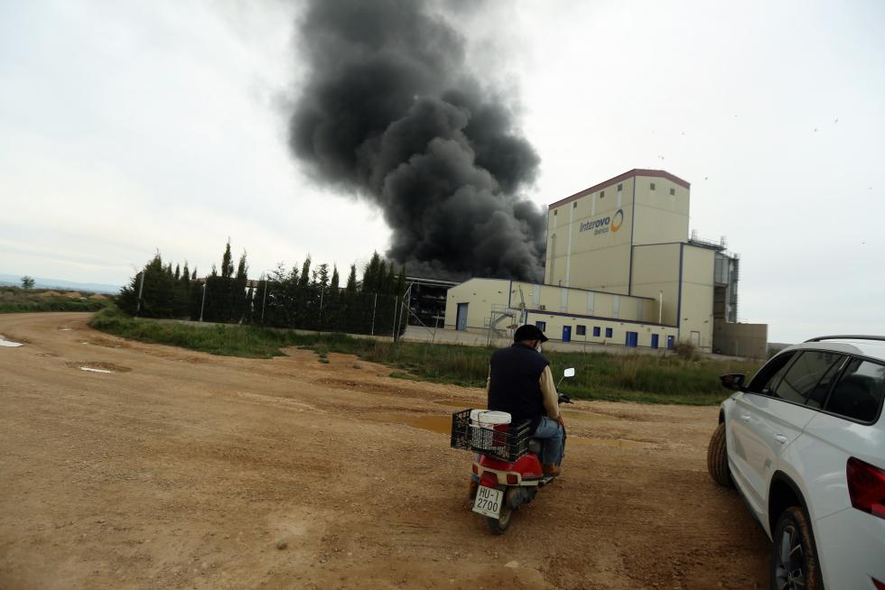 Incendio de una nave avícola en Grañén.