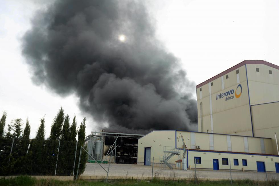 Incendio de una nave avícola en Grañén.